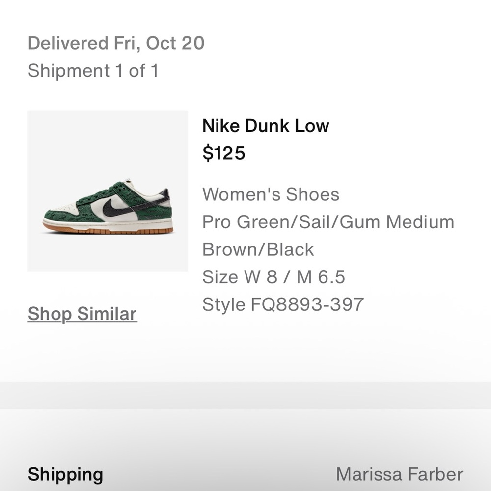 Nike green snakeskin dunks size 8 - Picture 10 of 14